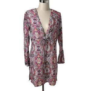 Athleta Paisley Cover Up Dress Women's Size Small‎ Beach Pool Resort  Boho EUC
